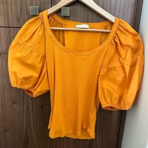 ULLA JOHNSON SS 2022 Marigold Blouse Tee